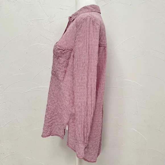 Free People No Limits Stripe Stretch
Cotton Shirt - Picture 3 of 16